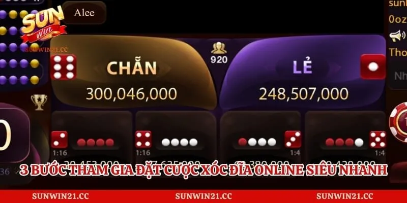 3 bước tham gia đặt cược xóc đĩa online siêu nhanh