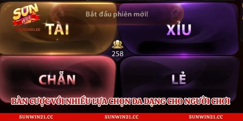 Tài Xỉu - Các Chiến Thuật Cơ Bản Người Chơi Nên Biết 3 Bàn cược với nhiều lựa chọn đa dạng cho người chơi tham gia