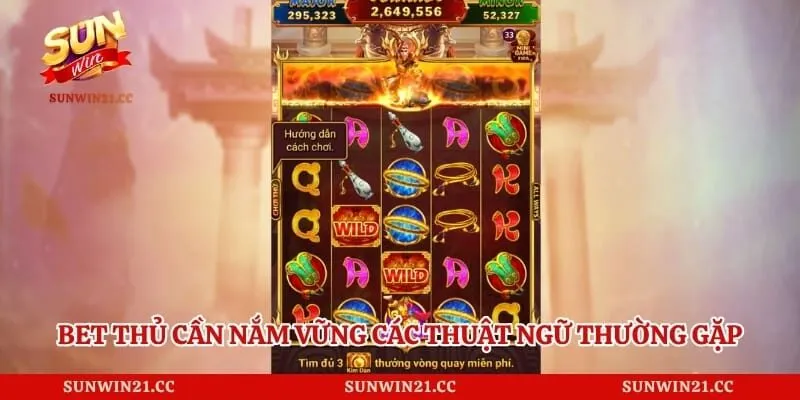 Bet thủ cần nắm vững các thuật ngữ thường gặp trong game