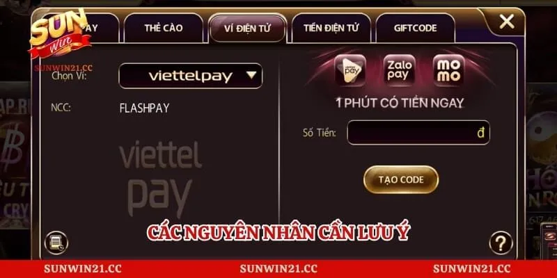 Các nguyên nhân cần lưu ý