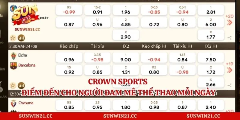 Crown Sports - Điểm Đến Cho Người Đam Mê Thể Thao Mỗi Ngày 1 Crown Sports - Điểm Đến Cho Người Đam Mê Thể Thao Mỗi Ngày