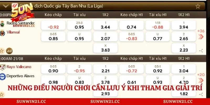 Những điều người chơi cần lưu ý khi tham gia giải trí 