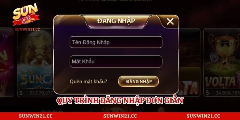 Quy trình đăng nhập đơn giản 