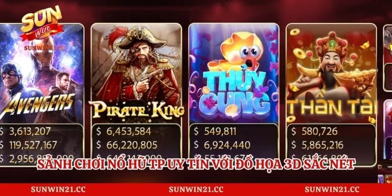 Nổ Hũ Tp – Sân Chơi Nổ Hũ Đổi Thưởng Uy Tín Và Đẳng Cấp 2 Sảnh chơi nổ hũ tp uy tín với đồ họa 3D sắc nét