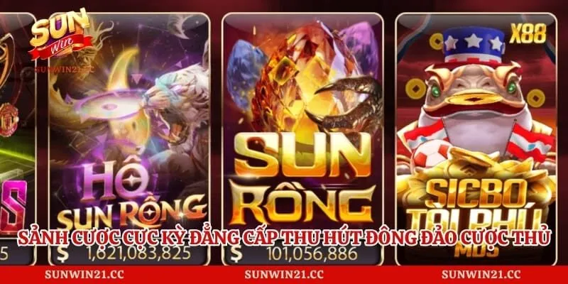 Sảnh cược cực kỳ đẳng cấp thu hút đông đảo cược thủ