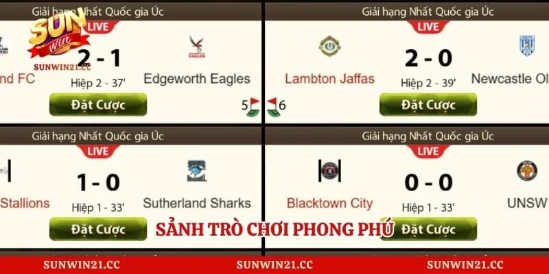 Sảnh trò chơi phong phú 